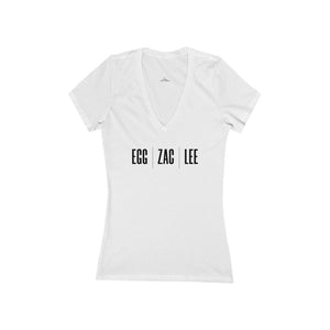 Egg Zac Lee V-Neck Tee (Black Wording)